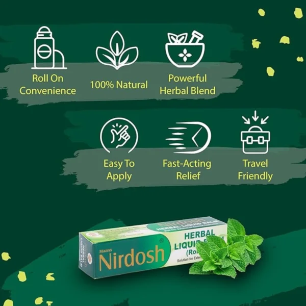 Nirdosh Herbal Pain Relief Liquid Balm (Roll On)
