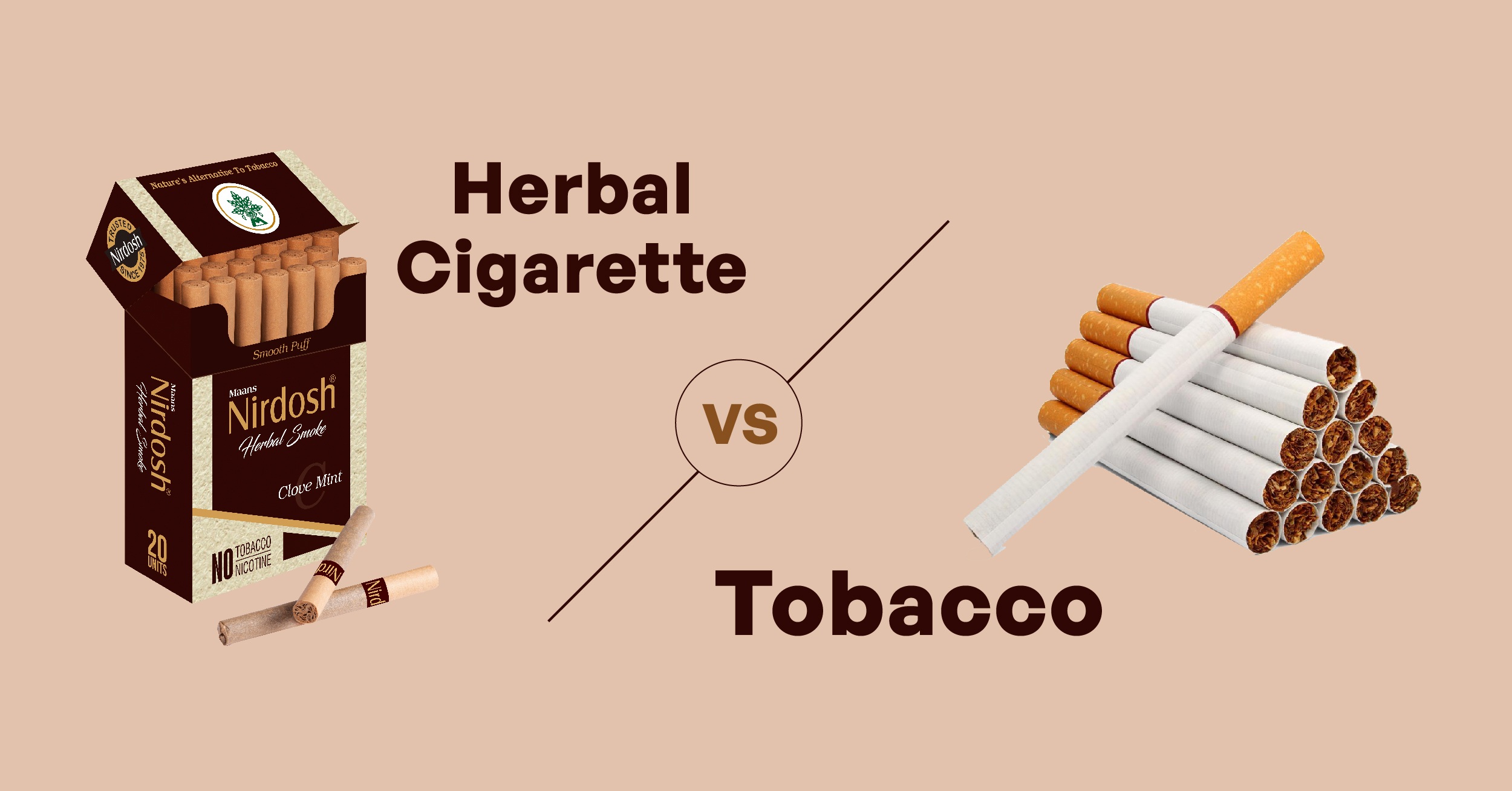 Difference between tobacco and herbal cigarette