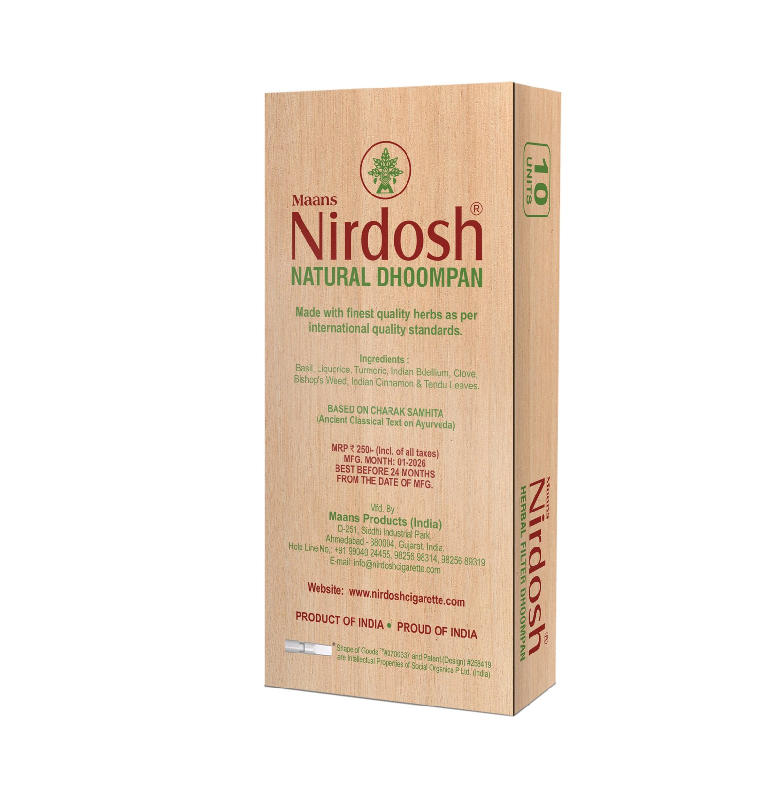 Premium (Pack of 10) | 100% Tobacco & Nicotine Free | Botanical Blend and Filter Tip Design - Image 2